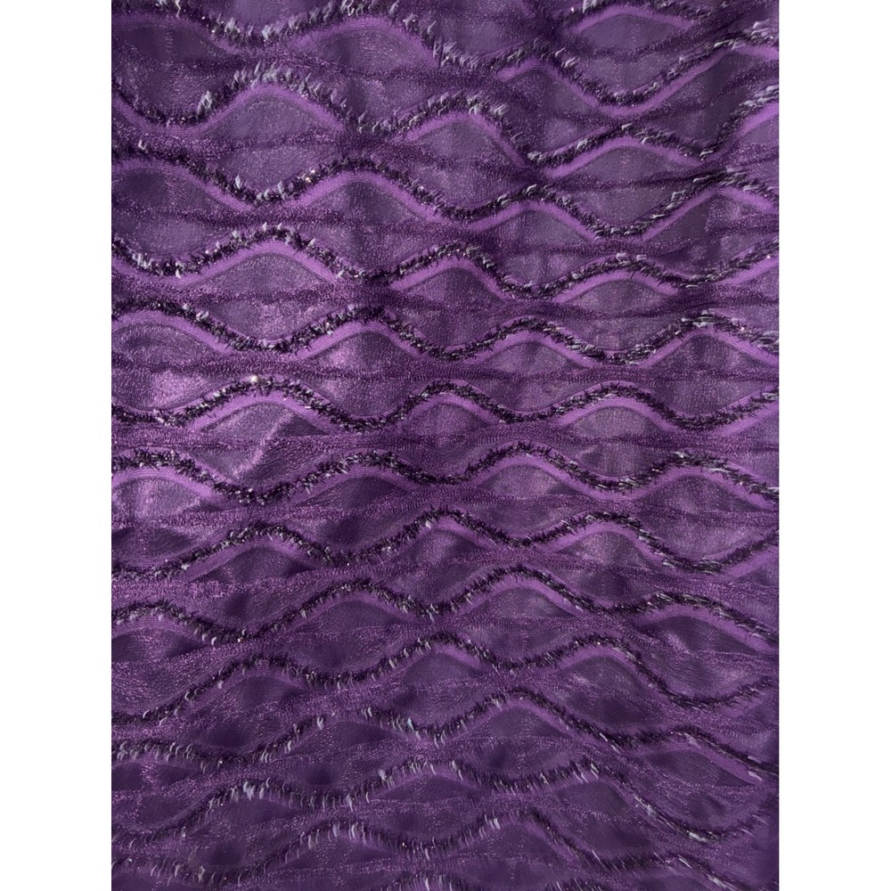 Connected Apparel Jacket Dress Women 20W Purple Glitter Wave Textured 2pc Set - Picture 7 of 10